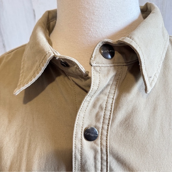 Carhartt Men’s XL Sandstone Button-Up Work Jacket see description - Picture 8 of 10